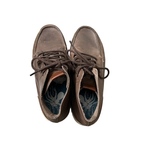 Olukai Nalukai Brown Leather Lace Up Boots Mens Size 8.5 - Picture 3 of 8